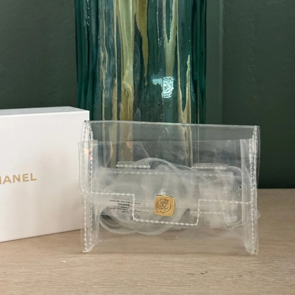 Chanel beauty clear belt bag
